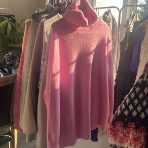 Zara bubblegum pink turtleneck